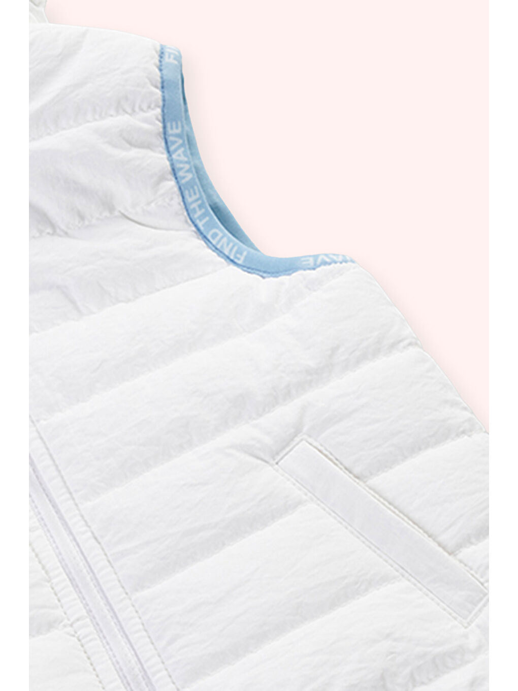 Erkek Bebek Kapüşonlu Micro Beyaz Yelek-1