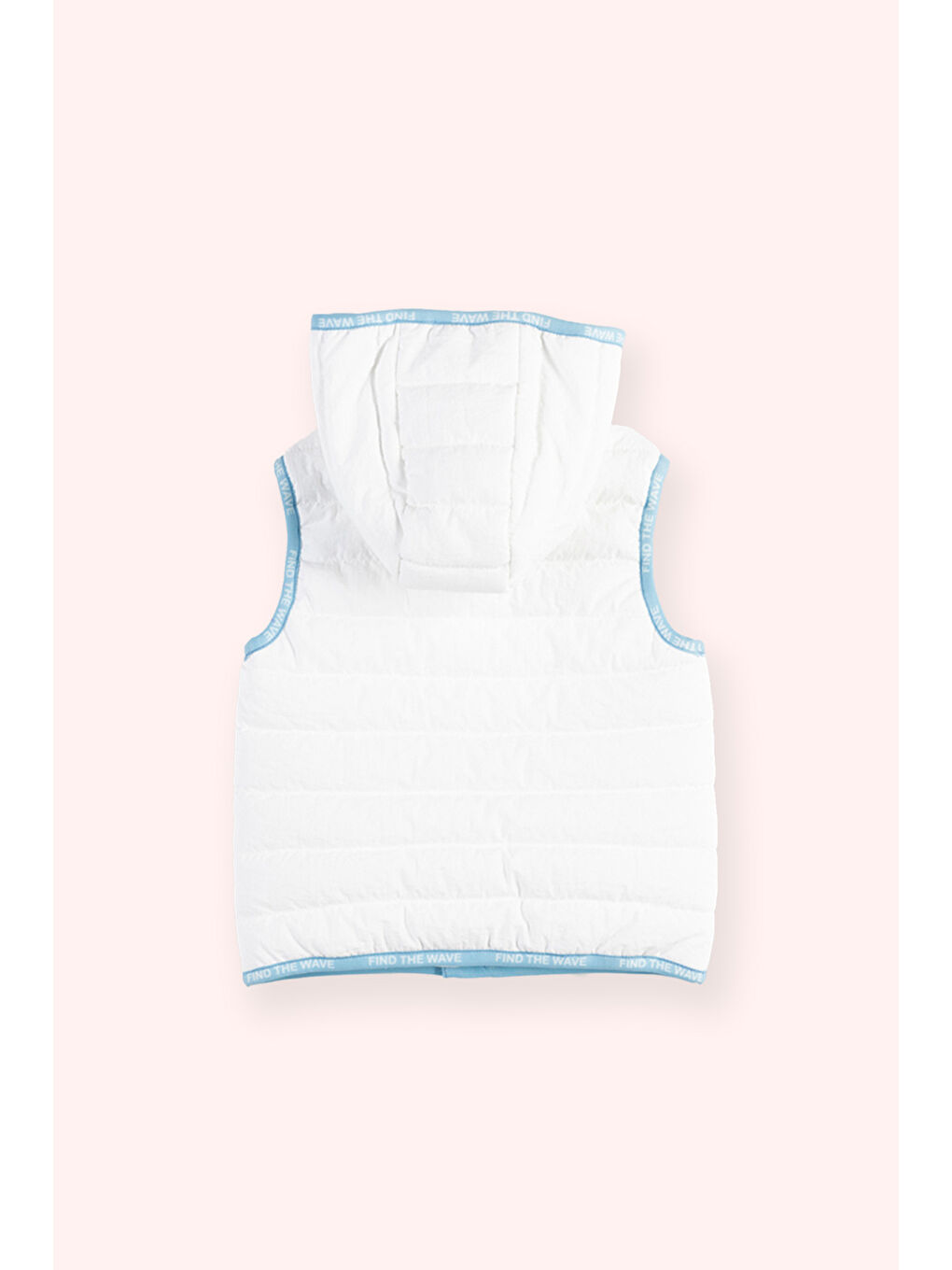 Erkek Bebek Kapüşonlu Micro Beyaz Yelek-3