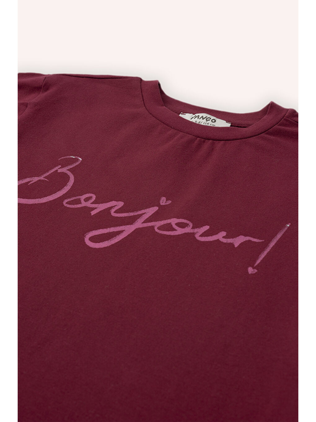 Kız Çocuk Uzun Kollu Bordo Tişört-2