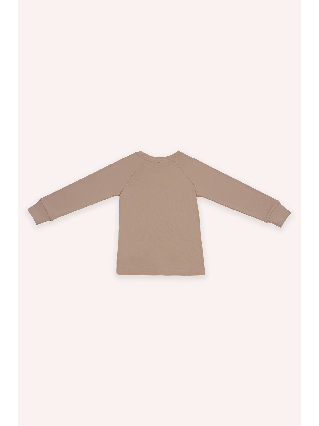 Pembe Kız Çocuk Kedi Baskılı Somon Pijama Takımı-1