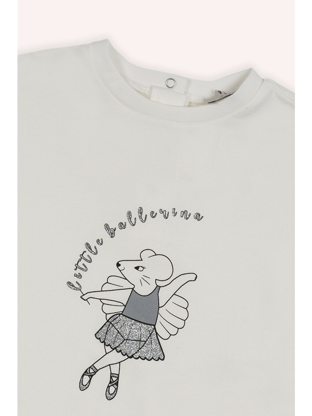 Kız Bebek Baskı Detaylı Ekru Sweatshirt-2