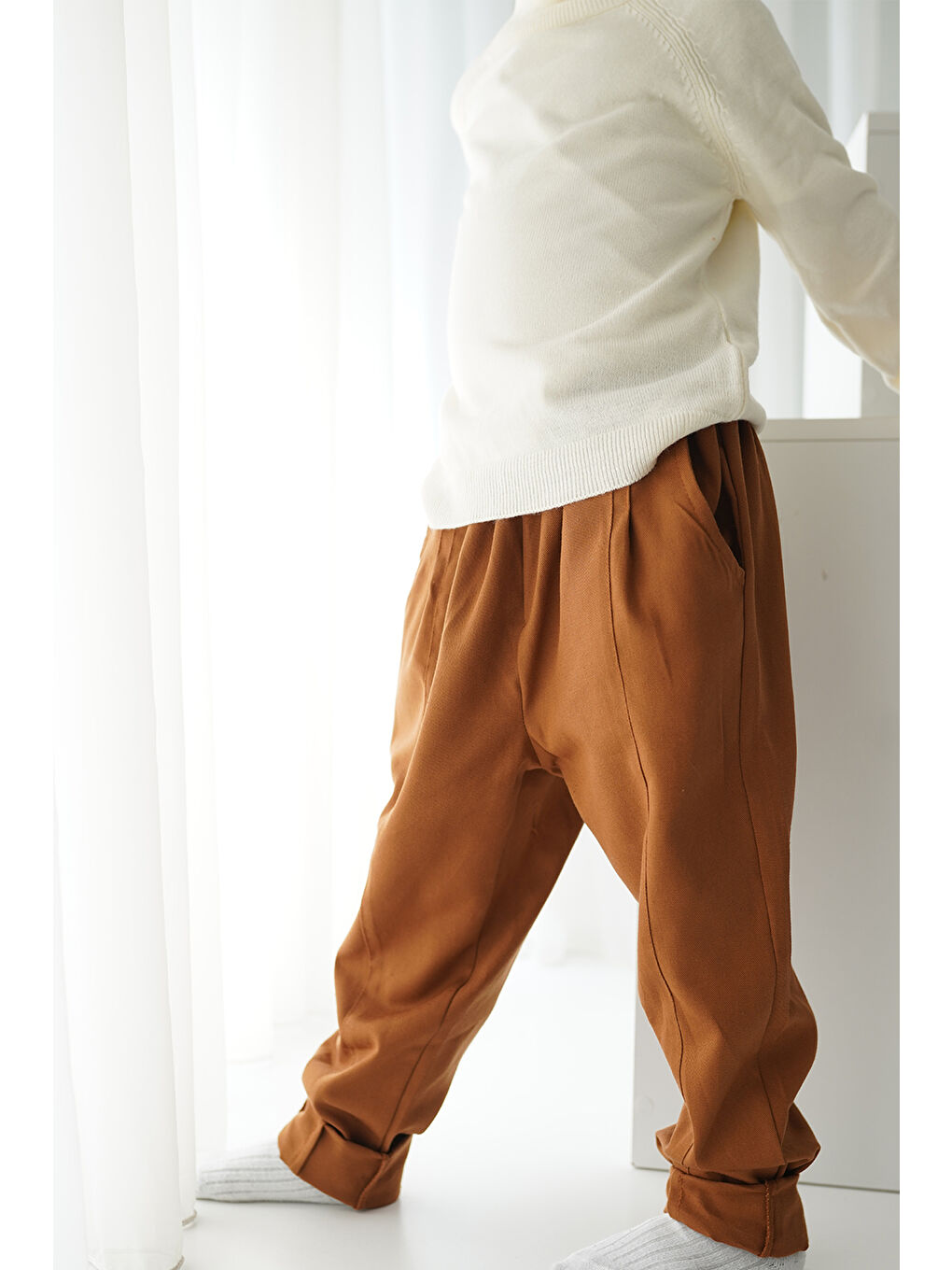 Catz Kids Kahverengi 2'li Paket %100 Pamuk Gabardin Carrot Pantolon ( Kahve&Siyah ) - 1