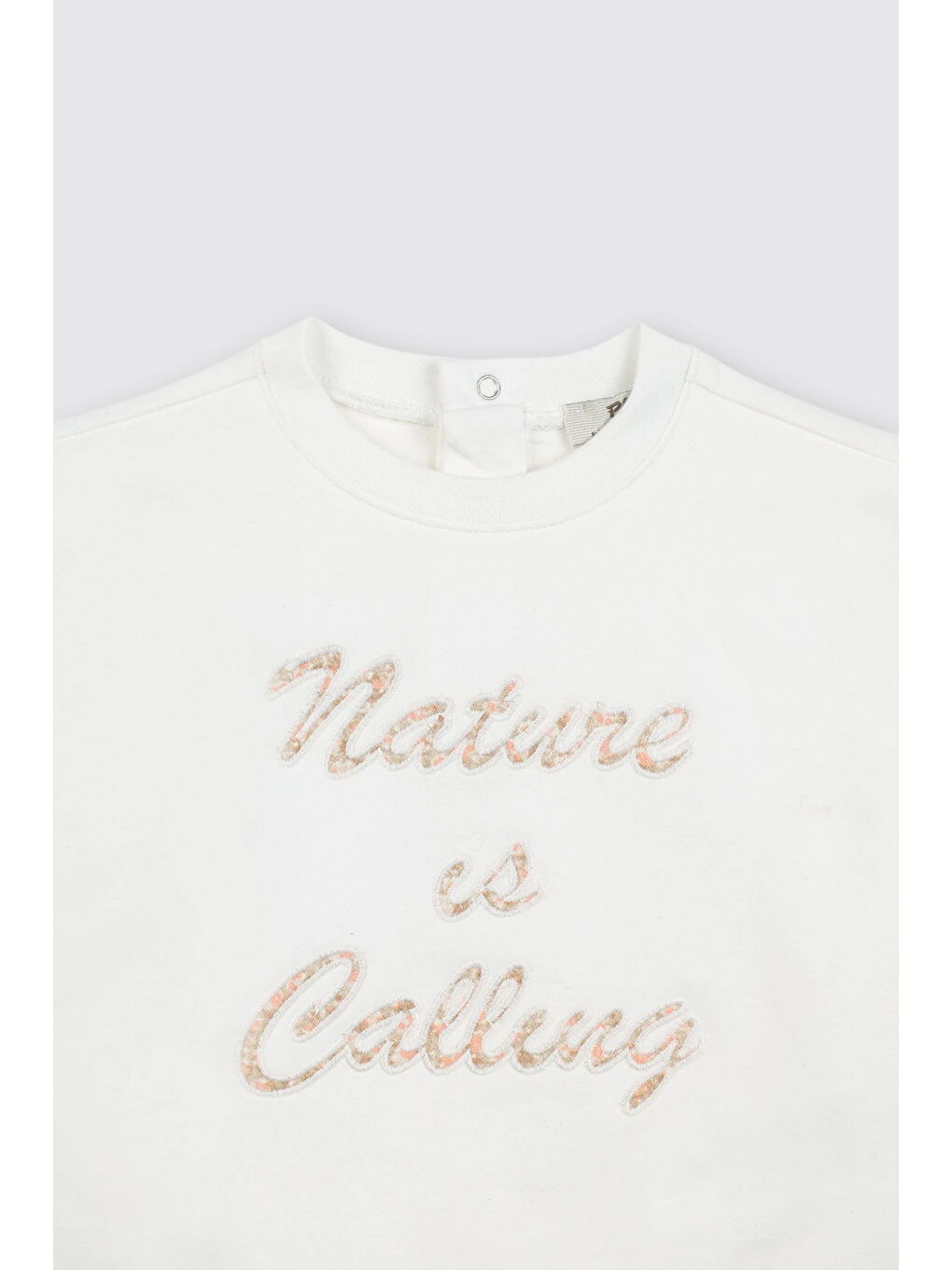 Kız Bebek Nakış Detaylı Ekru Sweatshirt-2