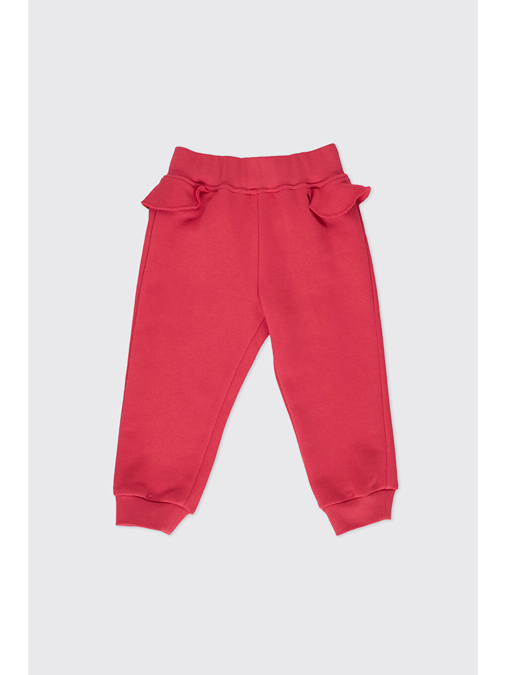 Kız Bebek Fırfır Kırmızı Eşofman Alt