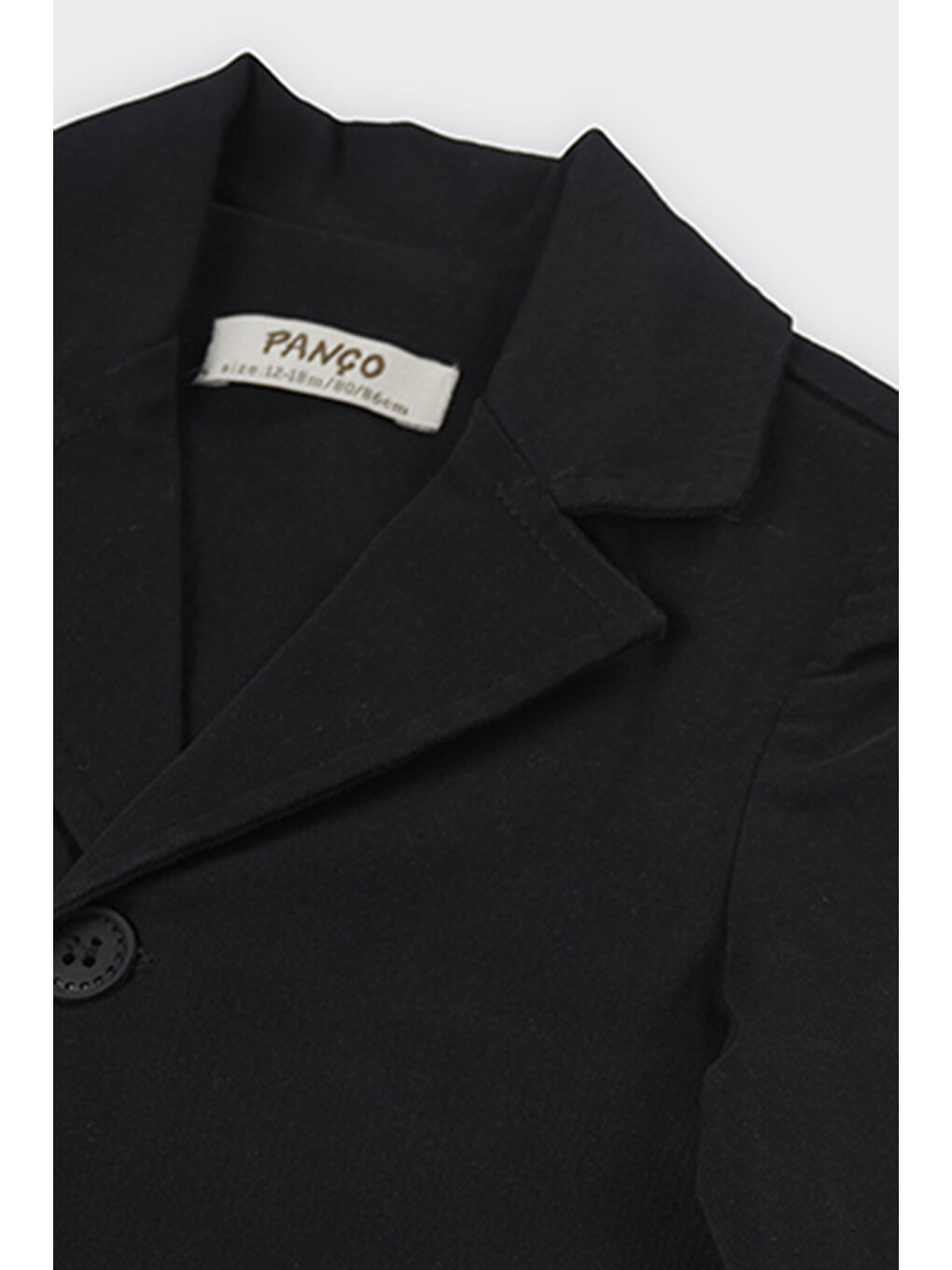 Erkek Bebek Cep Detaylı Siyah Ceket-2