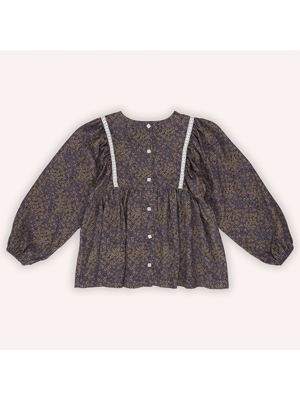 Kız Çocuk Desenli Mor Elbise-2