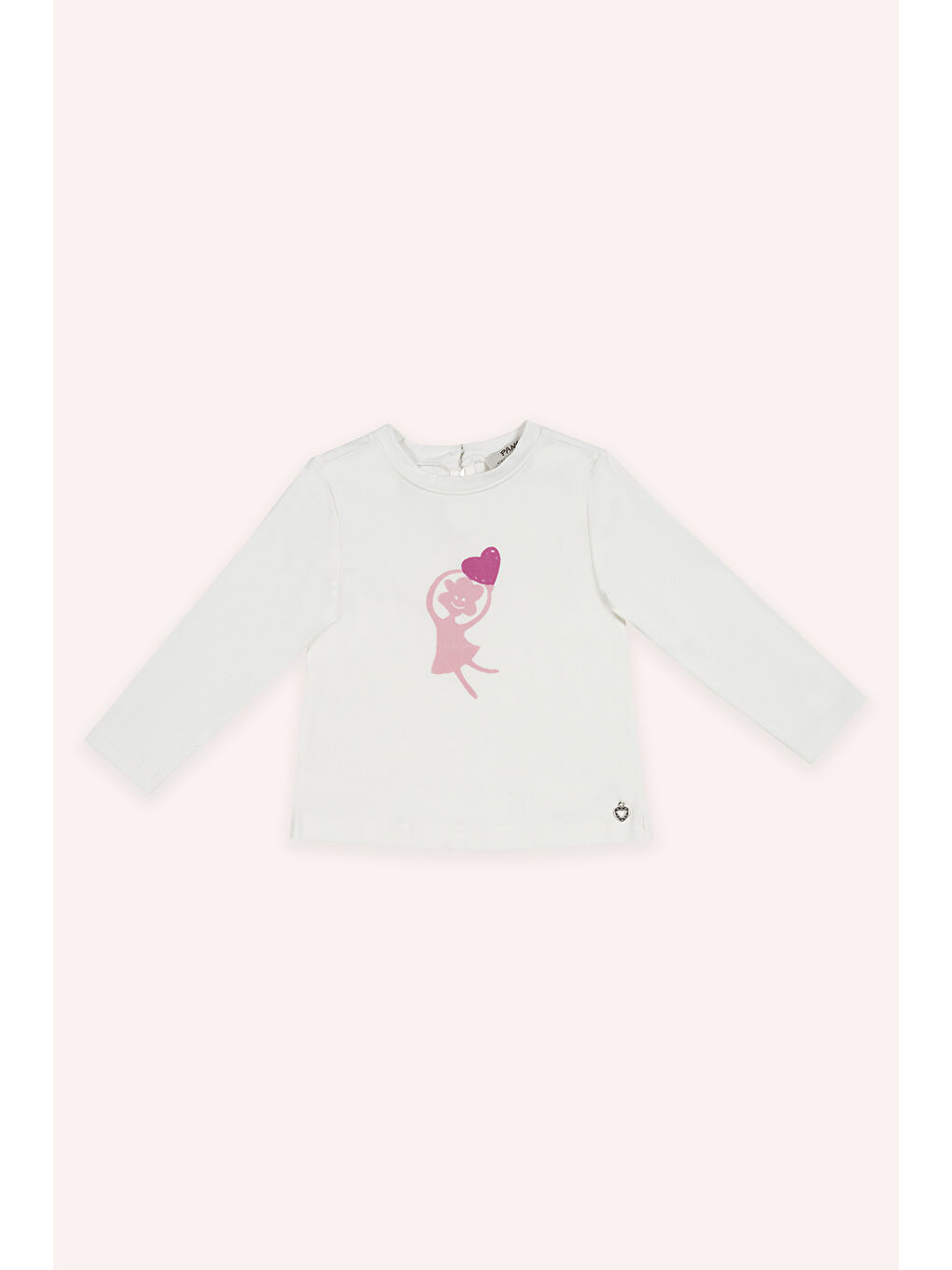 Kız Bebek Ekru Uzun Kollu Tişört