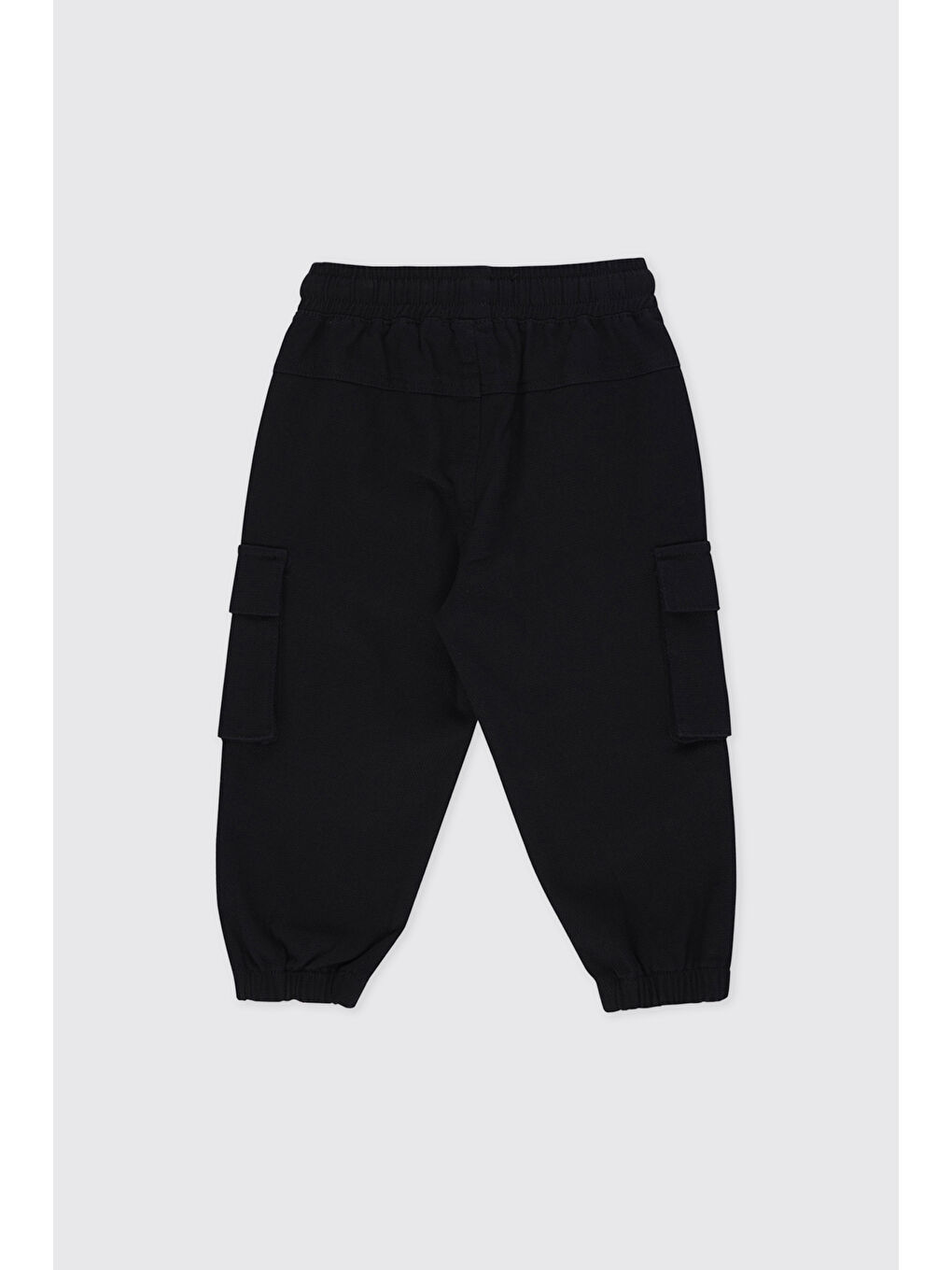 Erkek Bebek Beli Lastikli Siyah Pantolon-1
