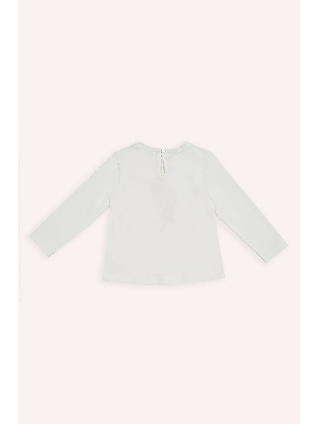 Kız Bebek Ekru Uzun Kollu Tişört-2