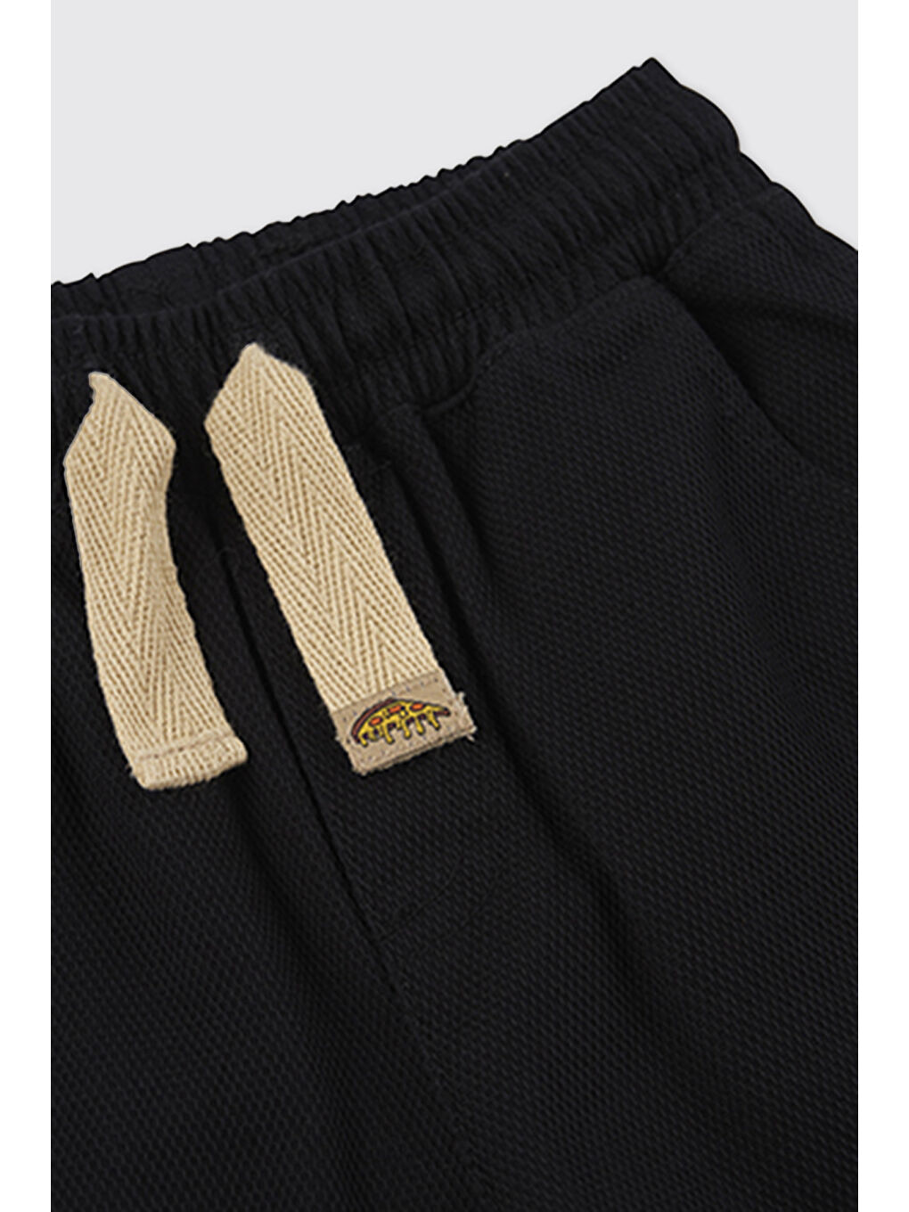 Erkek Bebek Beli Lastikli Siyah Pantolon-2