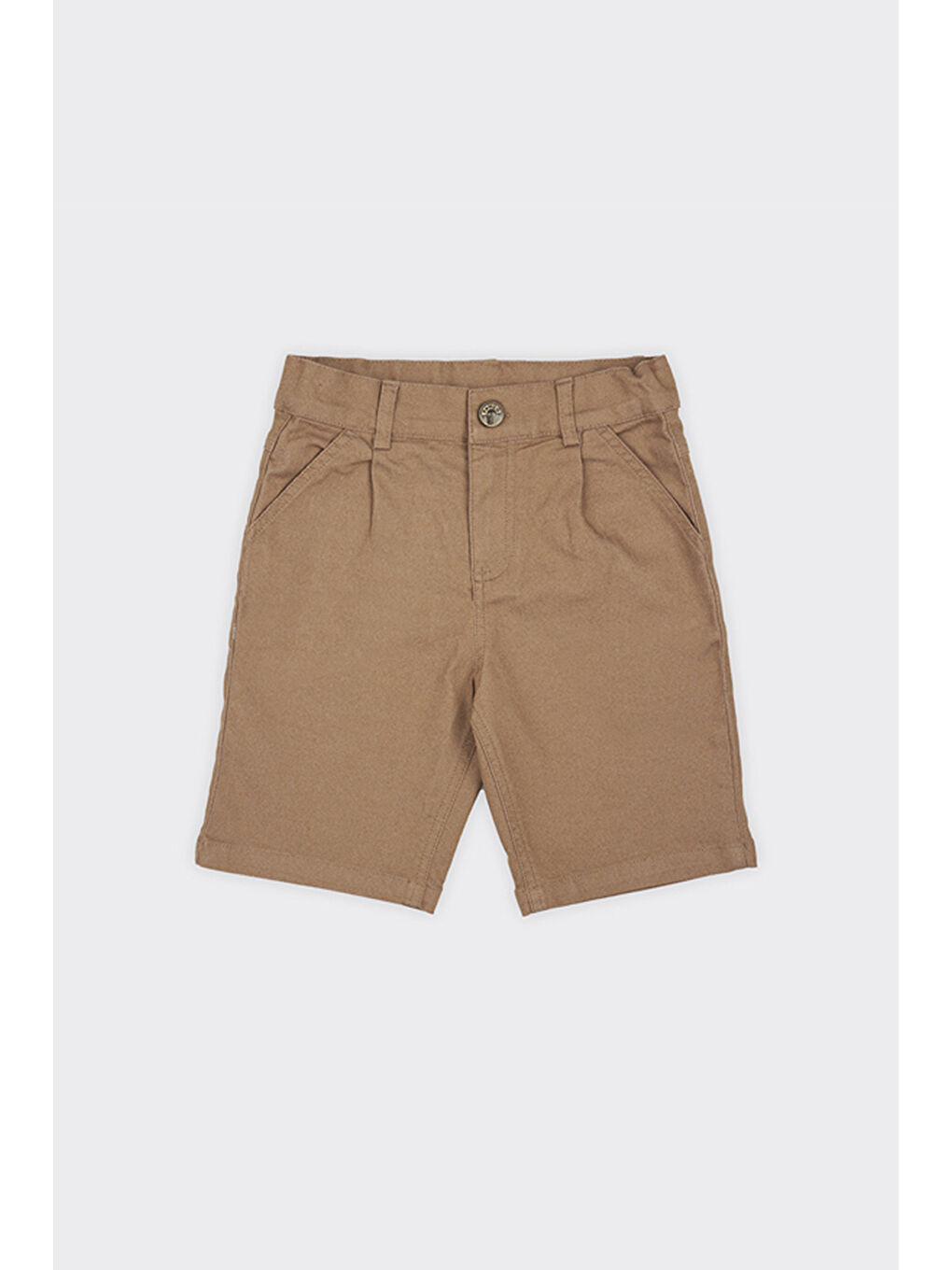Kahverengi Erkek Çocuk Düğmeli Kahve Şort