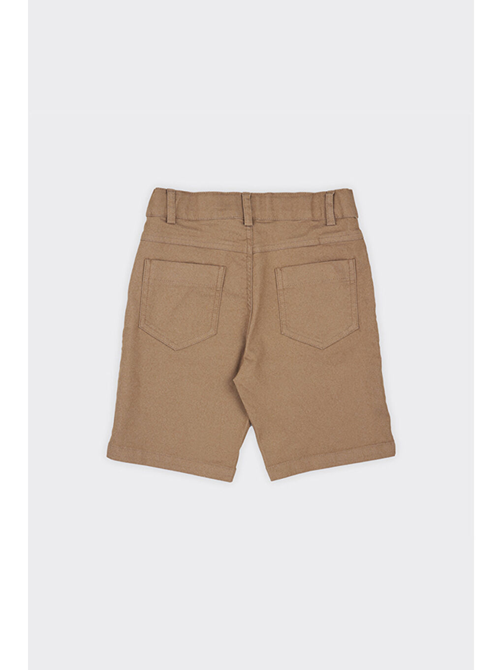 Kahverengi Erkek Çocuk Düğmeli Kahve Şort-1