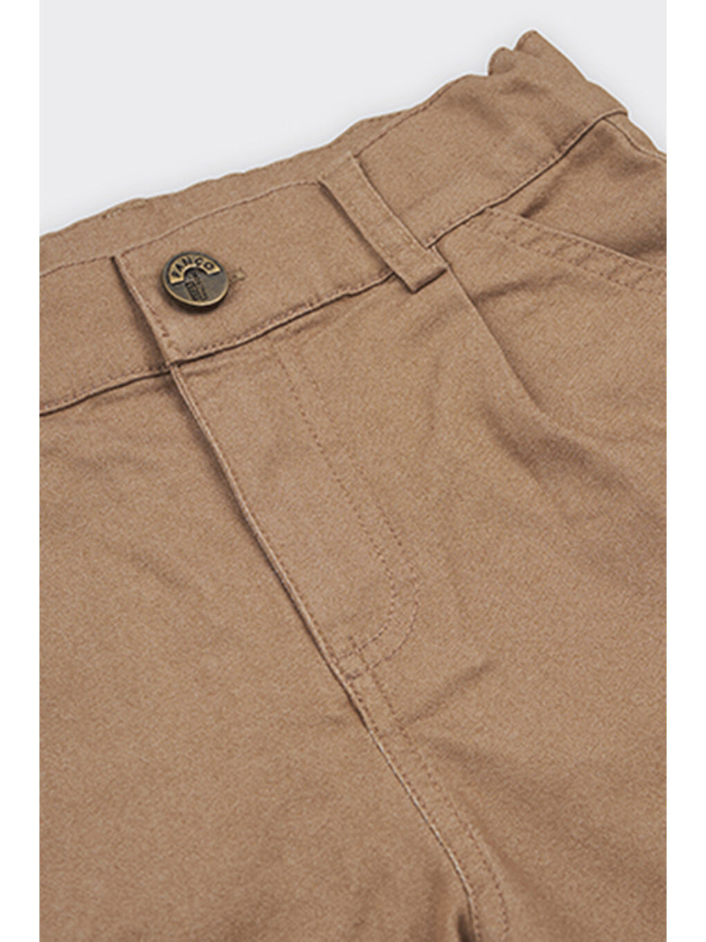 Kahverengi Erkek Çocuk Düğmeli Kahve Şort-2