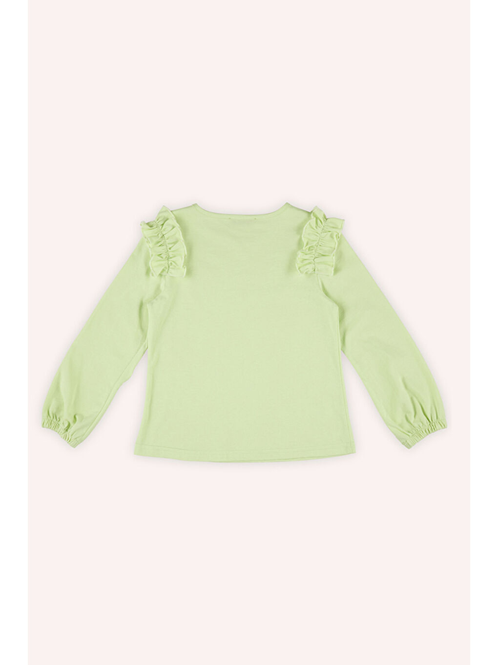 Kız Çocuk Uzun Kollu Yeşil Tişört-4