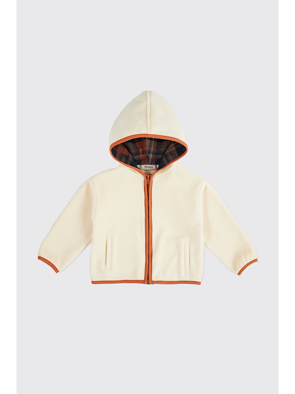 Erkek Bebek Fermuarlı Pelüş Bej Ceket