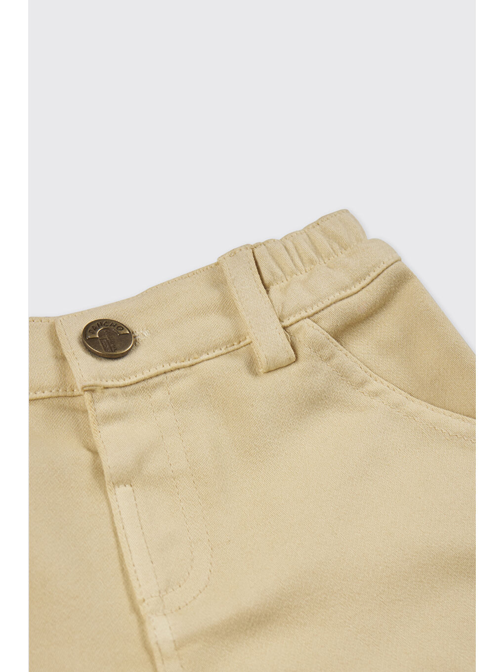 Erkek Bebek Düğmeli Bej Pantolon-2