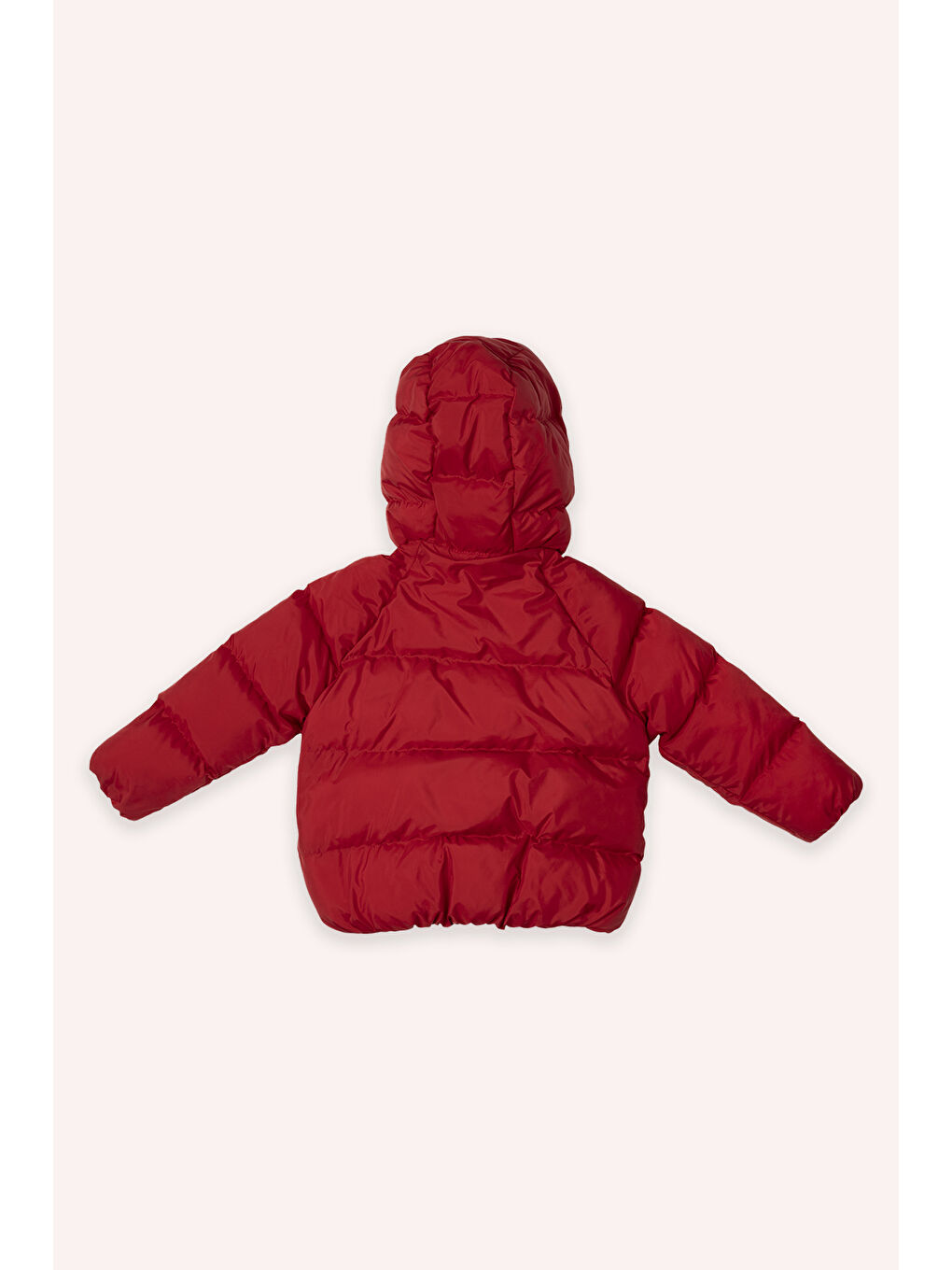 Kız Çocuk Kapitoneli Kırmızı Mont-1
