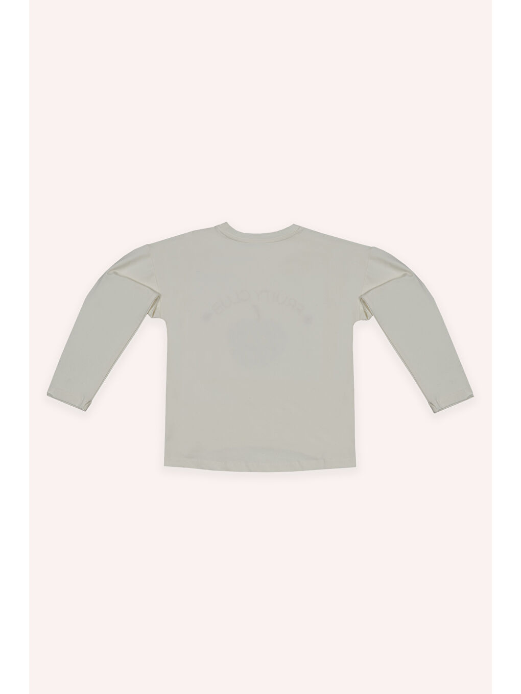 Kız Çocuk Pul Nakış Detaylı Ekru Tişört-1