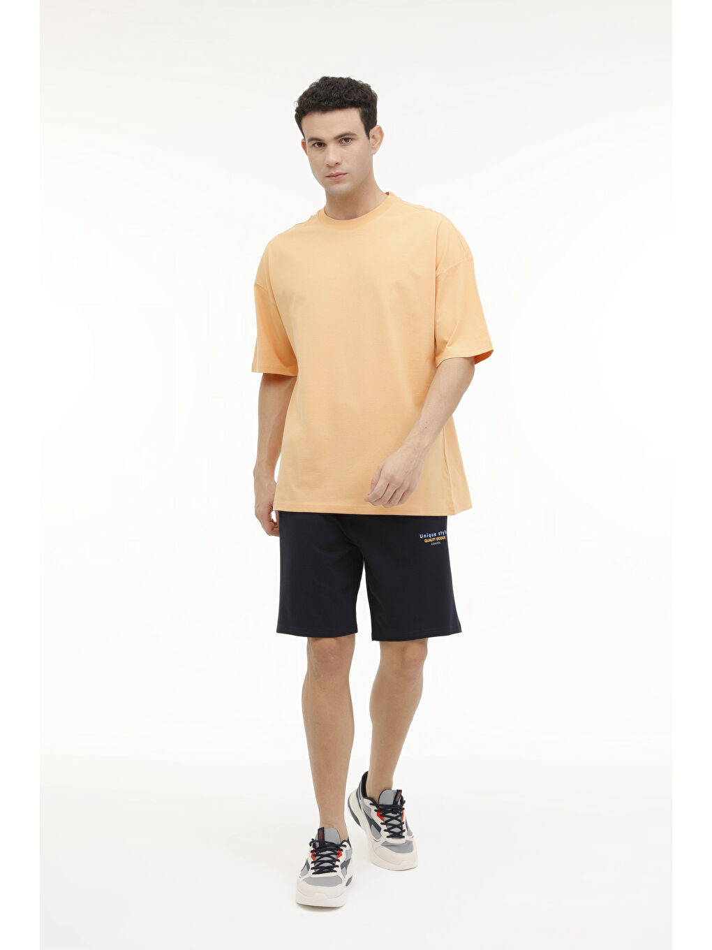 Turuncu MB 11BS102 4FX KAYISI Erkek Kısa Kol T-Shirt-2