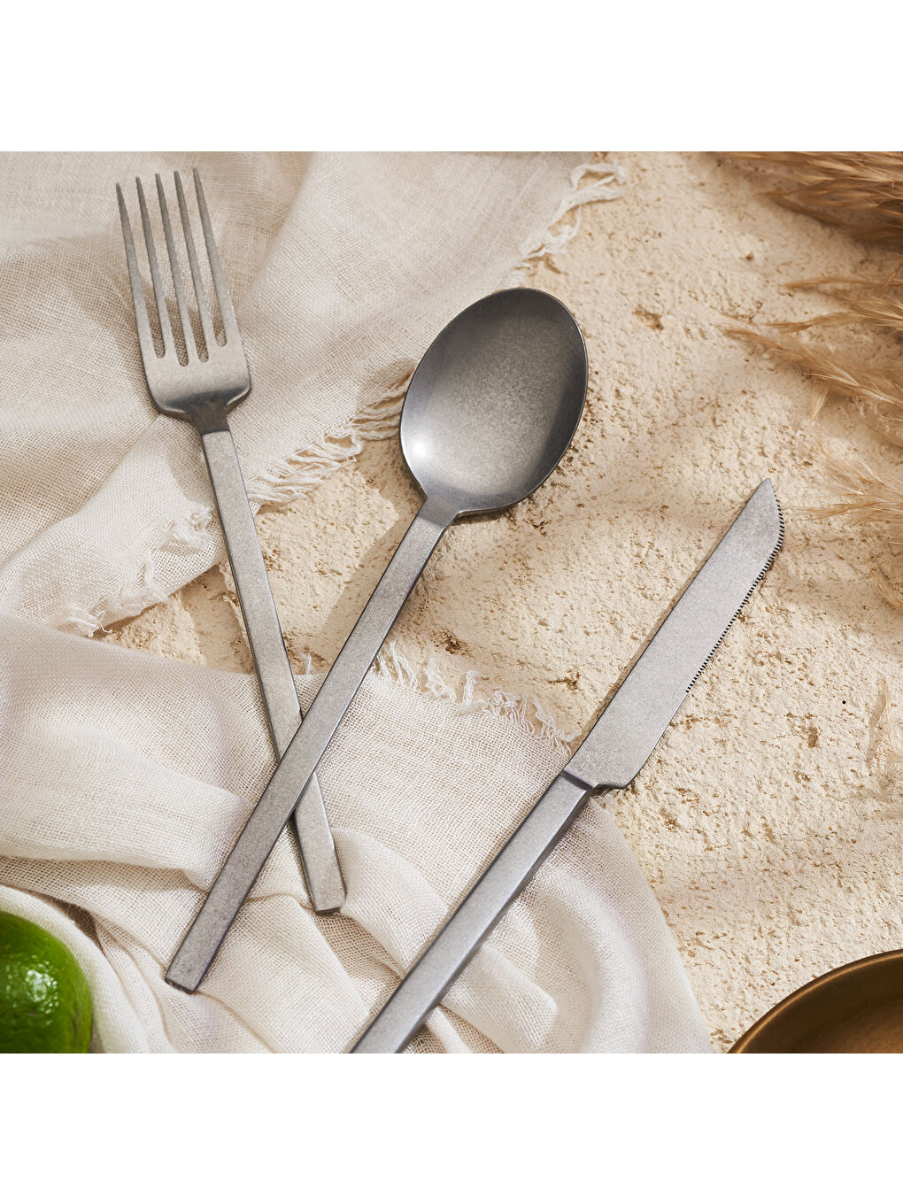 Gri Artisan Storm 18 Parça 6 Kişilik Çatal Kaşık Bıçak Seti-4