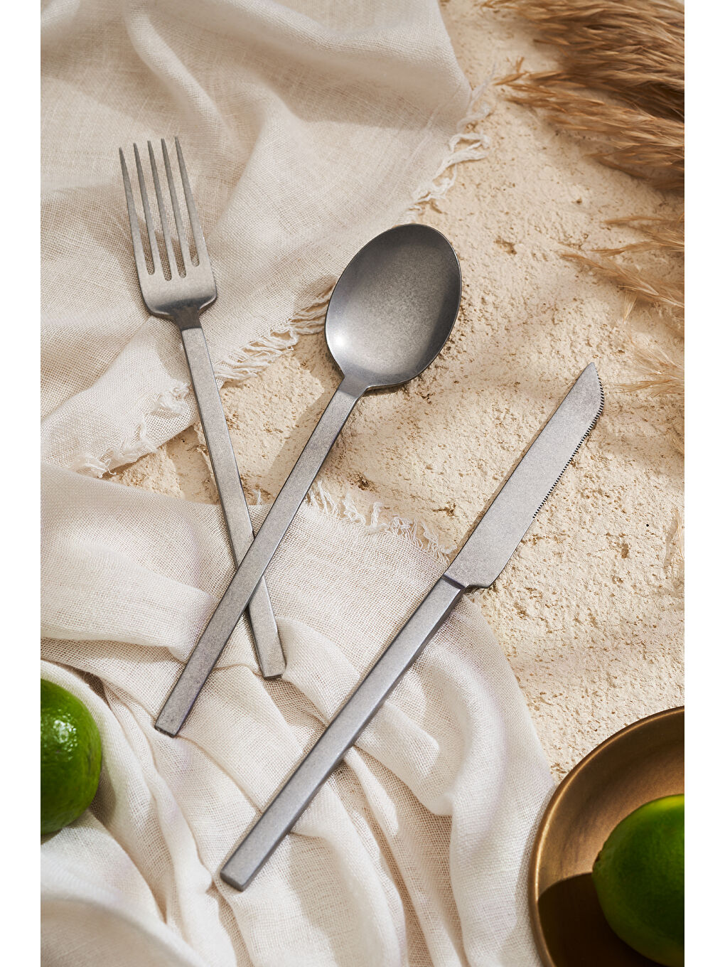 Gri Artisan Storm 18 Parça 6 Kişilik Çatal Kaşık Bıçak Seti-5