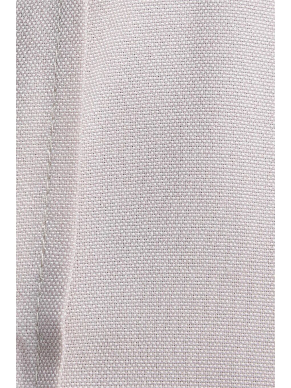 Bej Erkek Regular Fit Klasik Kesim Oxford Doku Yaka Düğmeli Cepli Nakışlı Taş Gömlek-4