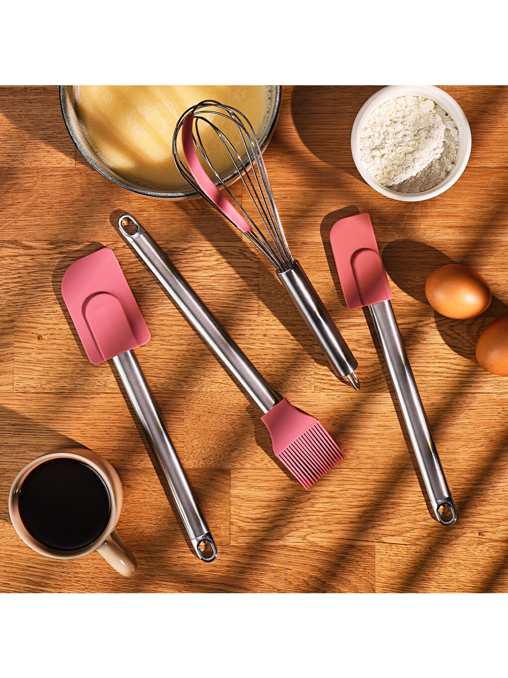 Bakery 4 Parça Pasta Hazırlık Seti Pembe-6