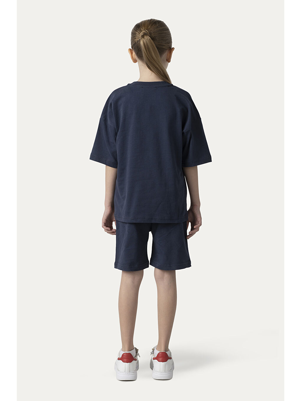 Unisex Çocuk Kısa Kollu Lacivert Tişört-7