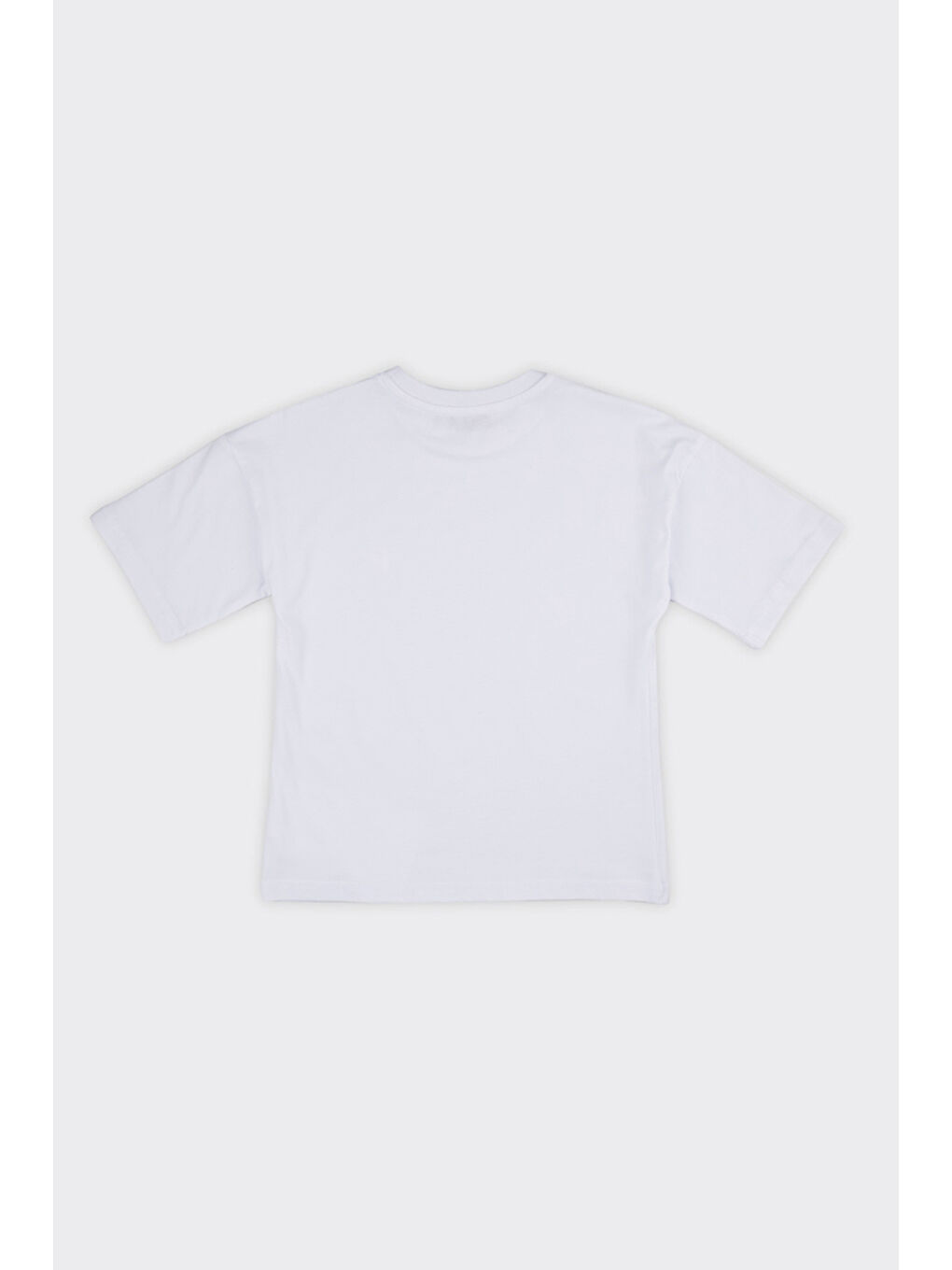Unisex Çocuk Kısa Kollu Beyaz Tişört-1