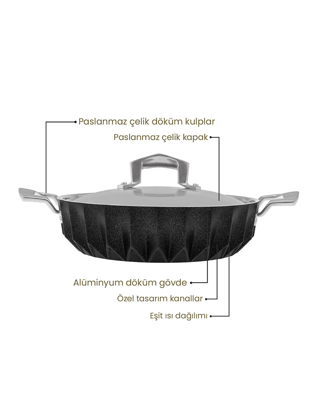 Siyah Diagon 26 cm Pilav/Karnıyarık Tencere-8