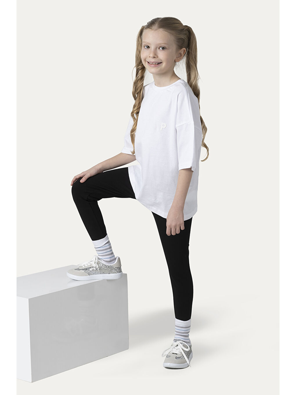 Unisex Çocuk Kısa Kollu Beyaz Tişört-6