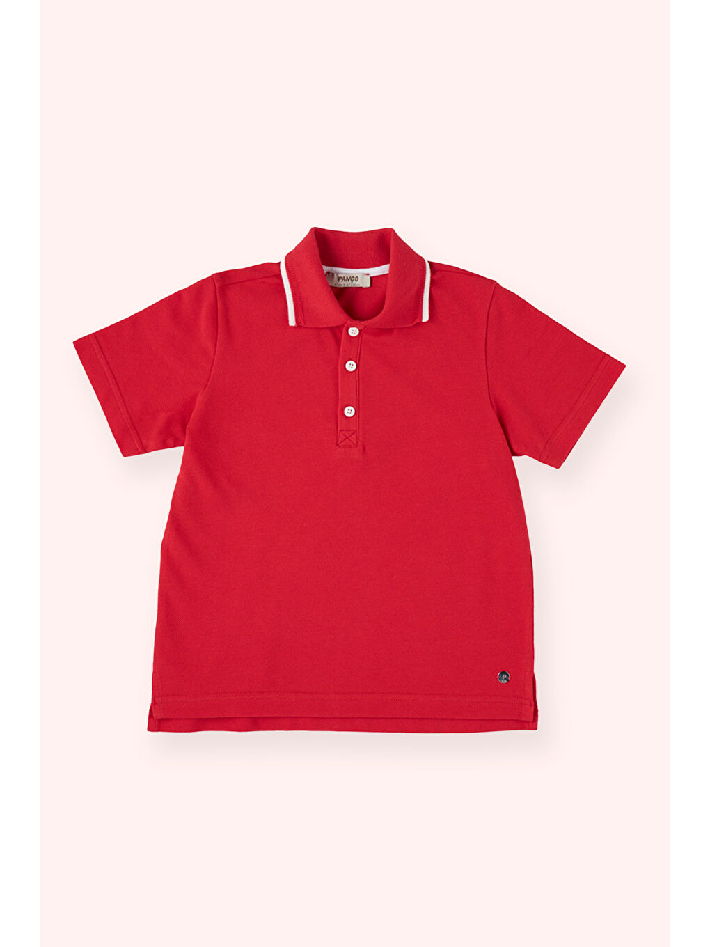 Erkek Çocuk Kırmızı Polo Yaka Tişört-1