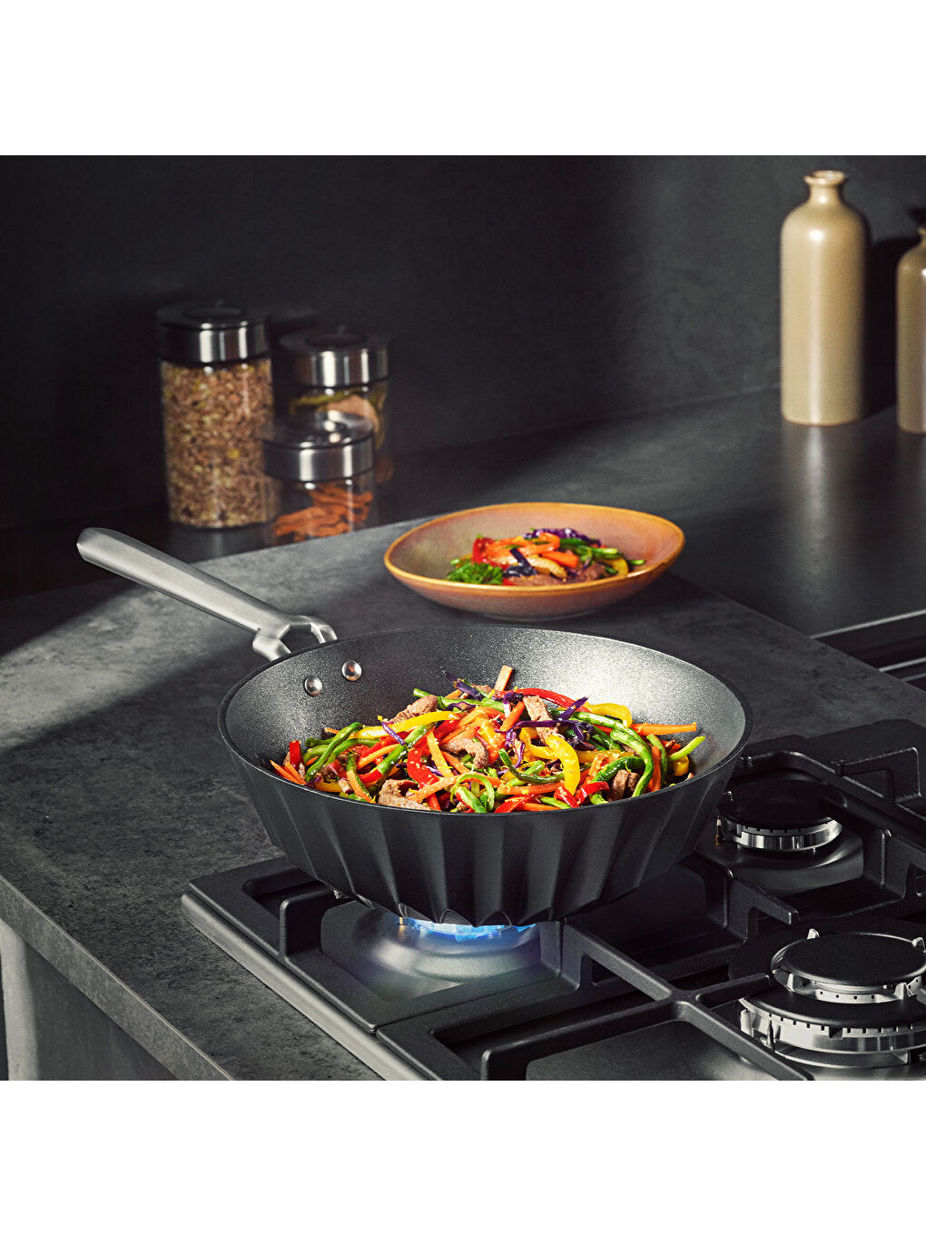 Siyah Diagon 28 cm Wok Tava-6
