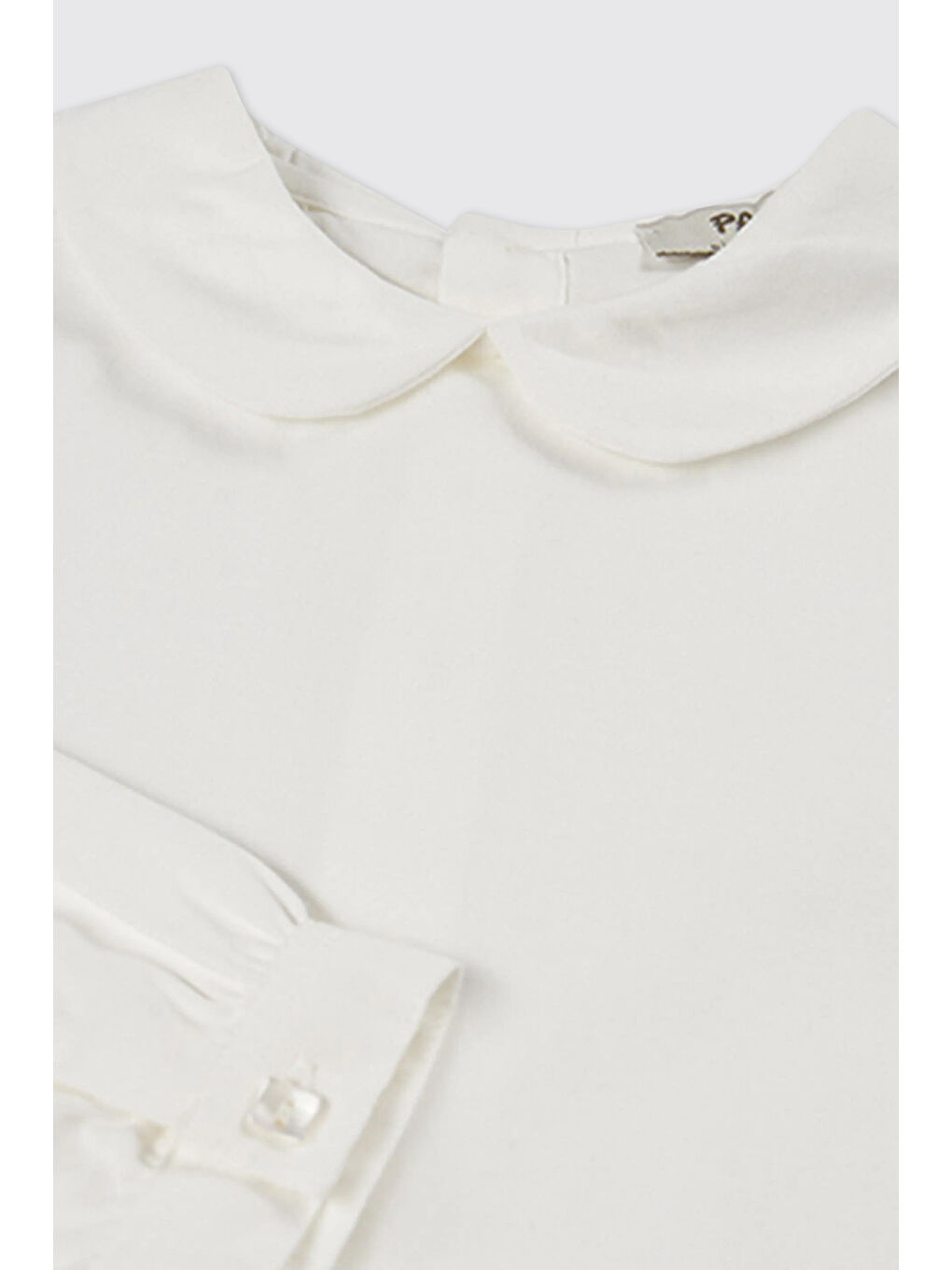 Kız Çocuk Bebe Yakalı Ekru Bluz-3