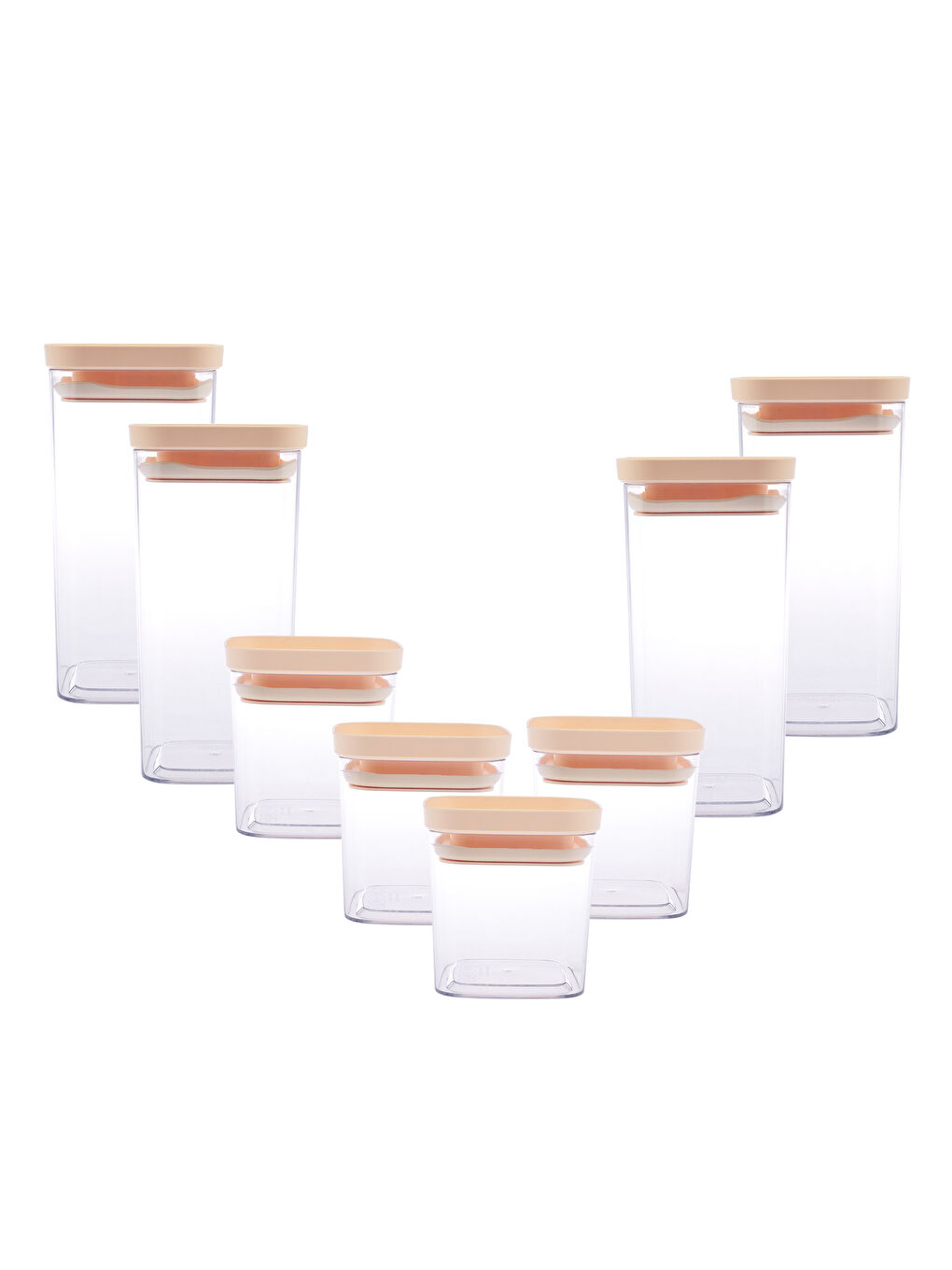 Arya 8'li Saklama Kabı Kare Sarı-8