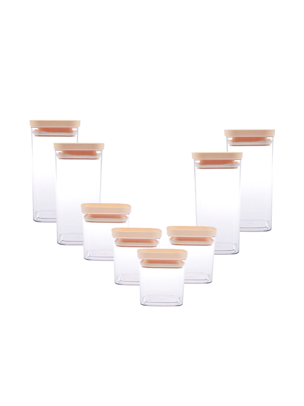 Arya 8'li Saklama Kabı Kare Sarı-9