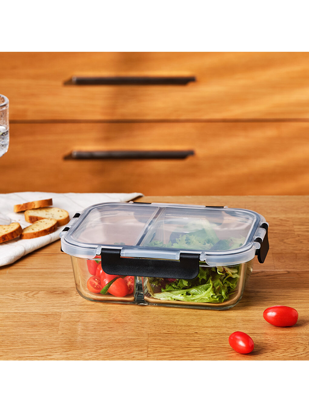 Renksiz Twin 980 ml Borosilikat Saklama Kabı-6