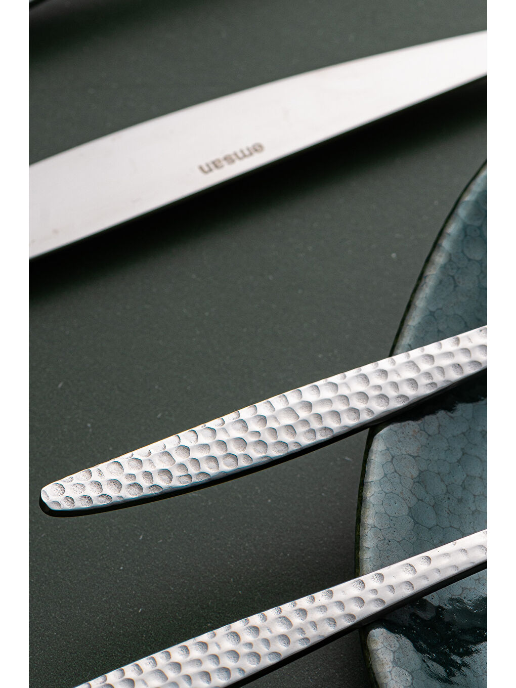 Gri Okaliptus 36 Parça 6 Kişilik Çatal Kaşık Bıçak Takımı Kutulu-5