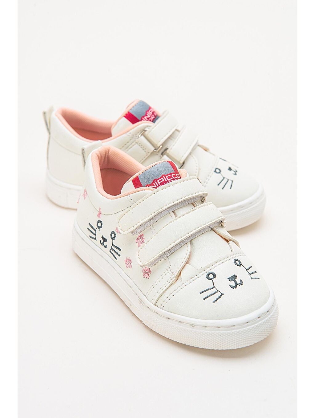 Kız Çocuk Beyaz Kedili Sneaker Ayakkabı