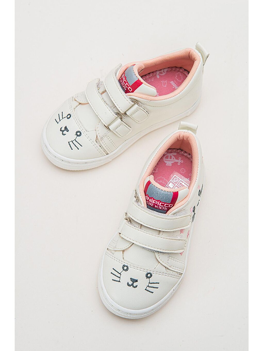 Kız Çocuk Beyaz Kedili Sneaker Ayakkabı-2