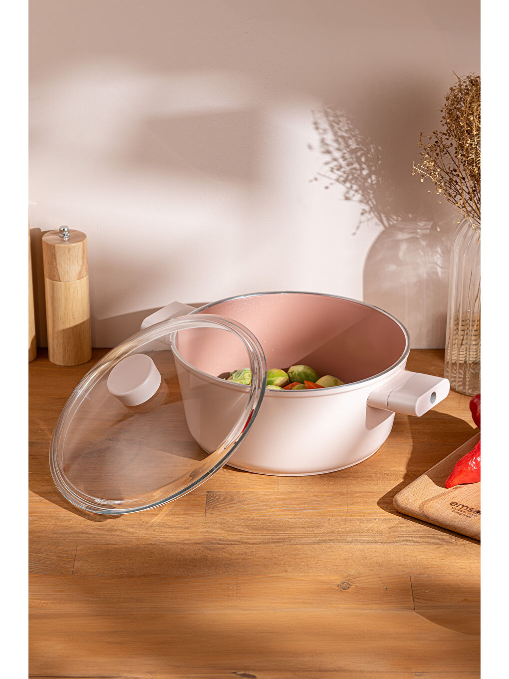 Swiss Crystal Derin Tencere Pembe 24 cm-8