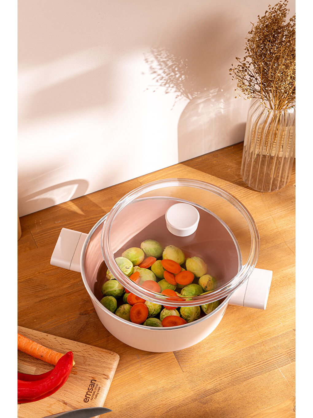 Swiss Crystal Derin Tencere Pembe 24 cm-3