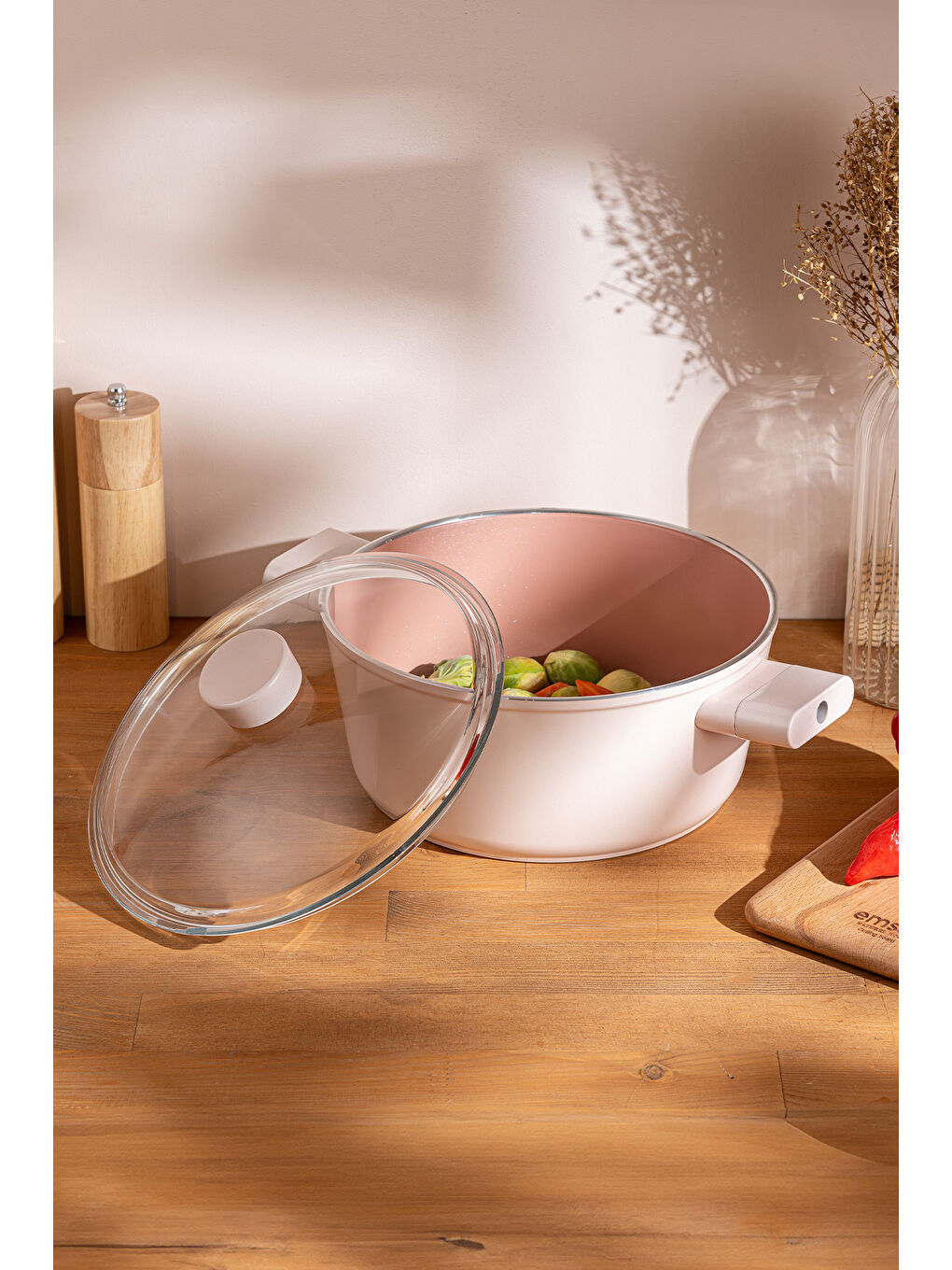 Swiss Crystal Derin Tencere Pembe 20 cm-1