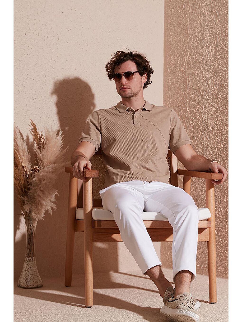 Kahverengi Pamuklu Regular Fit Düğmeli Polo Tişört 5902654-1