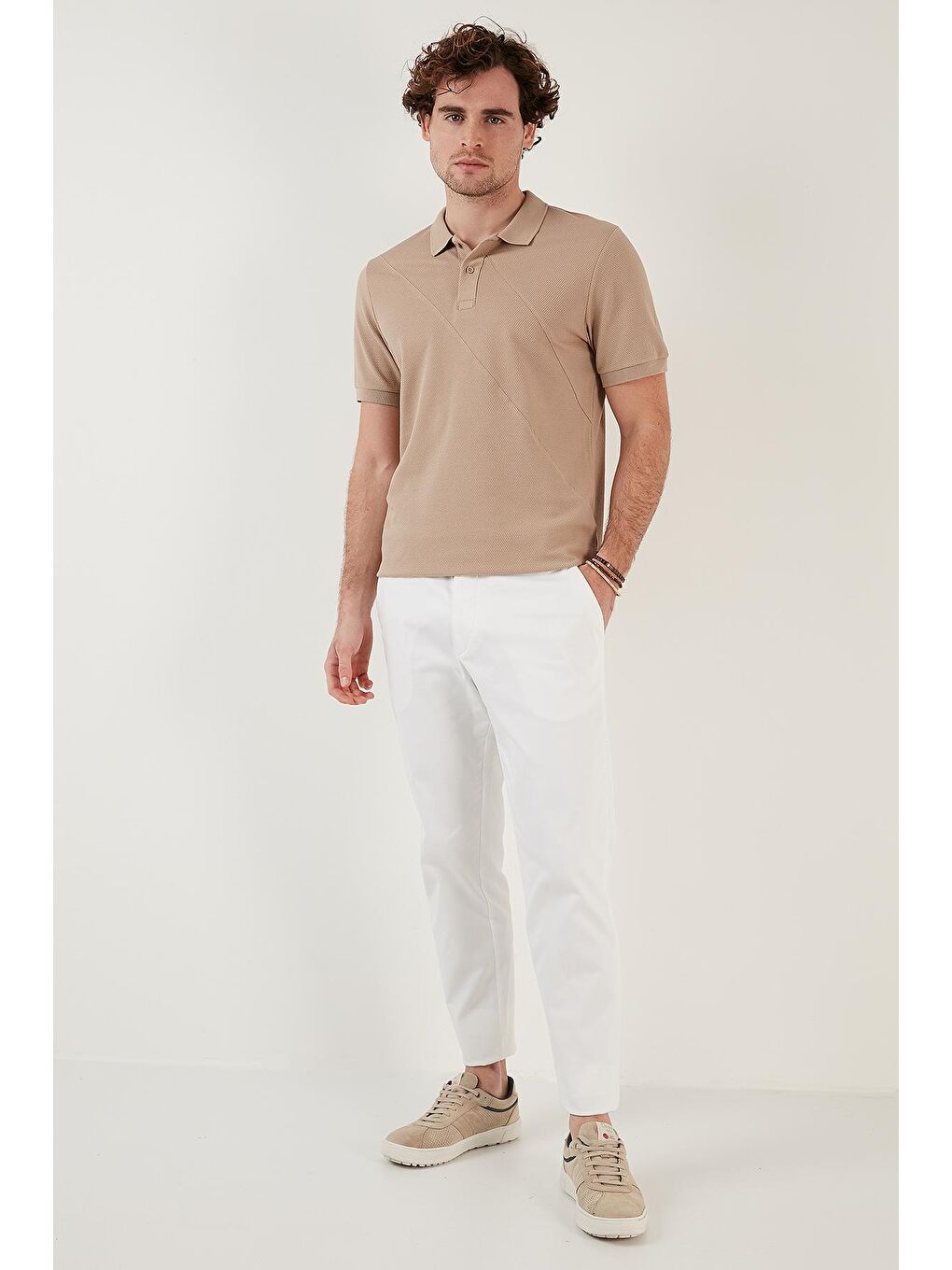 Kahverengi Pamuklu Regular Fit Düğmeli Polo Tişört 5902654-2