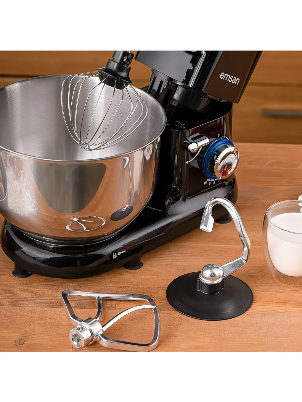 Bella Gusto Comfort Kıyma Çekme Aparatlı Hamur Yoğurma Makinesi Siyah 1300W 5,5L-9