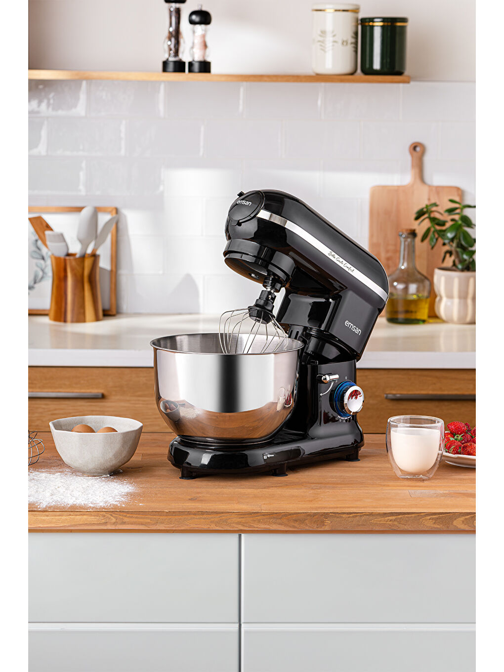 Bella Gusto Comfort Kıyma Çekme Aparatlı Hamur Yoğurma Makinesi Siyah 1300W 5,5L-1