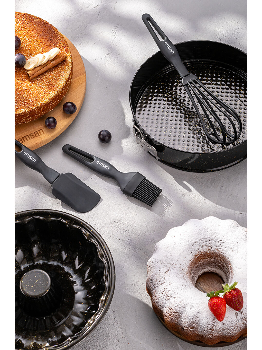 Siyah Welldone Kek Seti 5 Parça-9