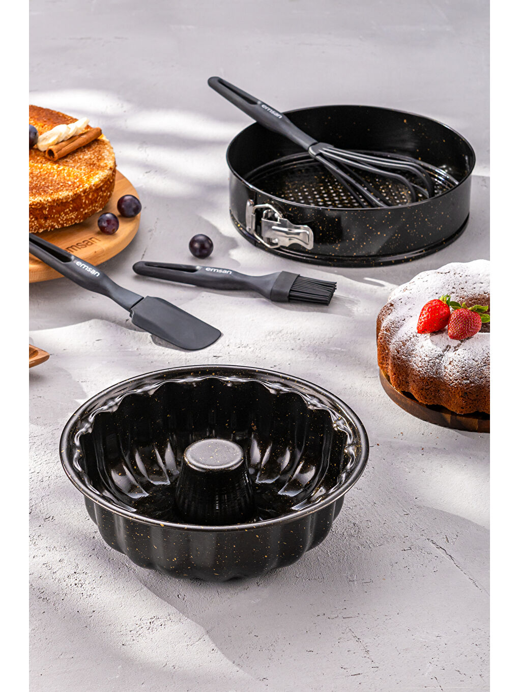 Siyah Welldone Kek Seti 5 Parça-10