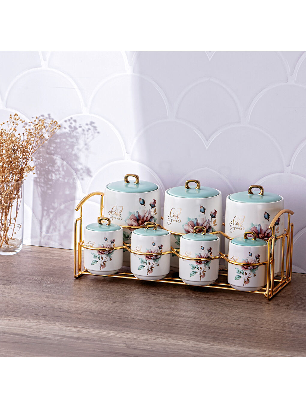 Beyaz Soft Love 7'li Standlı Baharat Takımı-2